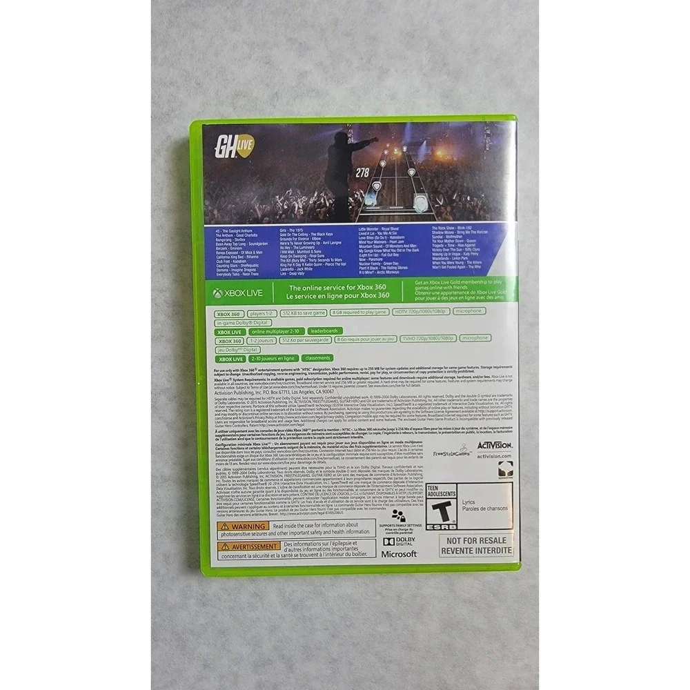 Guitar Hero Live Xbox 360 Video Game Tested & Working